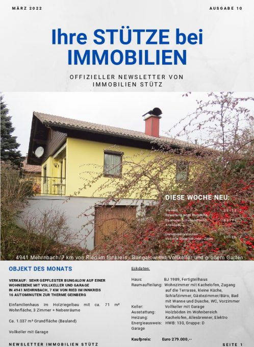 Immobilien Stütz Newsletter März2022