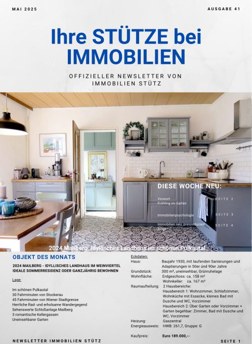 Cover Immobilien Stütz Newsletter Mai 2025